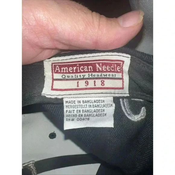 Colorado Rockies Baseball Hat-Leather Bill-American Needle-Black-Strap Back - Picture 5 of 7